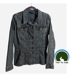 00s Axcess Medium Wash Denim Stretch Cotton Jacket Fits Large